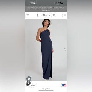 Jenny Yoo bridesmaid dress Aubrey (Style 22213) in Midnight